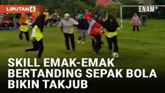Aksi diluar nalar ditunjukkan oleh seorang emak-emak saat bertanding futsal antar kampung dan diikuti oleh perempuan mengundang perhatian