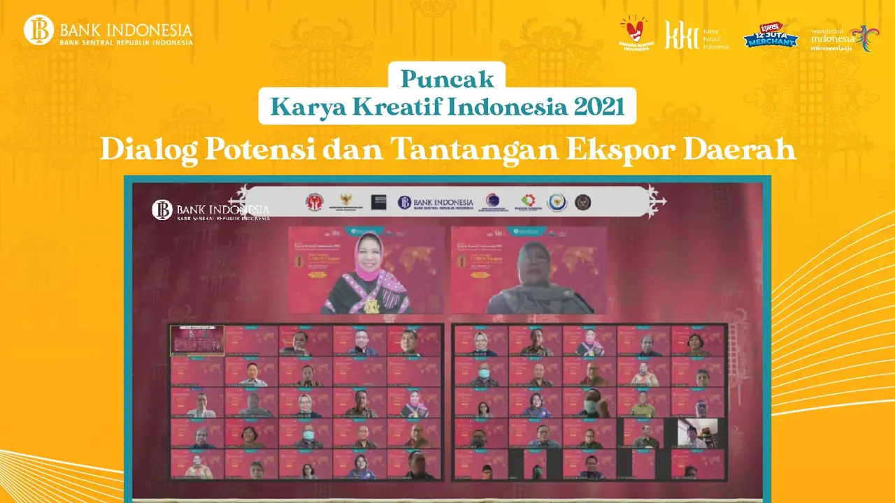 Dialog Kebijakan UMKM Ekspor sebagai rangkaian dari kegiatan Puncak Karya Kreatif Indonesia tahun 2021 hari ini, Sabtu (25/9/2021) secara virtual.