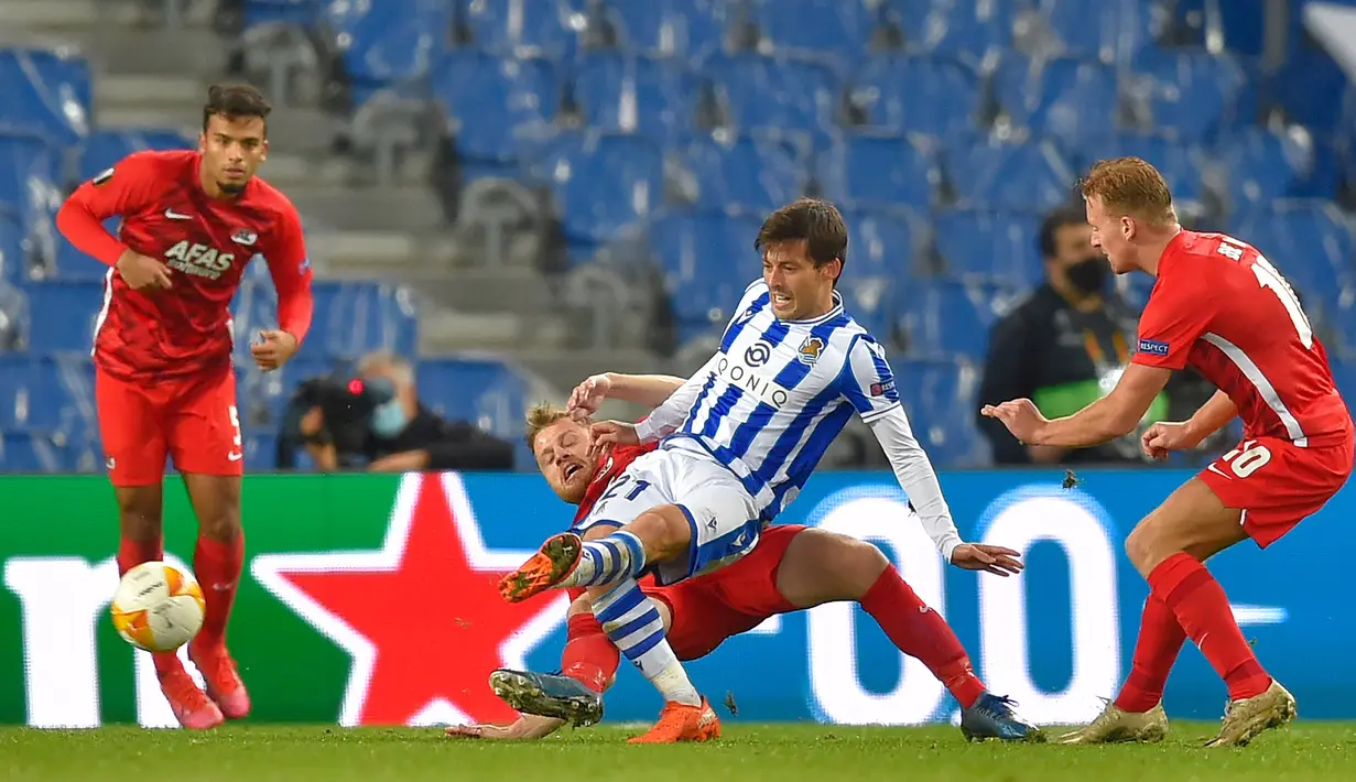 David Silva telah mencetak satu gol melawan Celta Vigo dan dua assist melawan Huesca dalam 13 pertandingan La Liga. (Foto: AFP/Ander Gillenea)