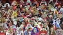 Ada juga klub yang memakai foto-foto dari penggmar yang dicetak dan ditaro dikursi penonton yang menyerupai aslinya. (Foto: AFP/Getty Images/Stacy Revere)