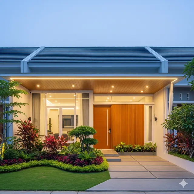 Model Rumah 7x12 Modern 2025 Low Budget untuk Keluarga Muda. Gemini