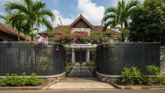 Desain Pagar Anti Panjat yang Tetap Elegan Tanpa Terlihat Seperti Benteng Model Bilah Vertikal