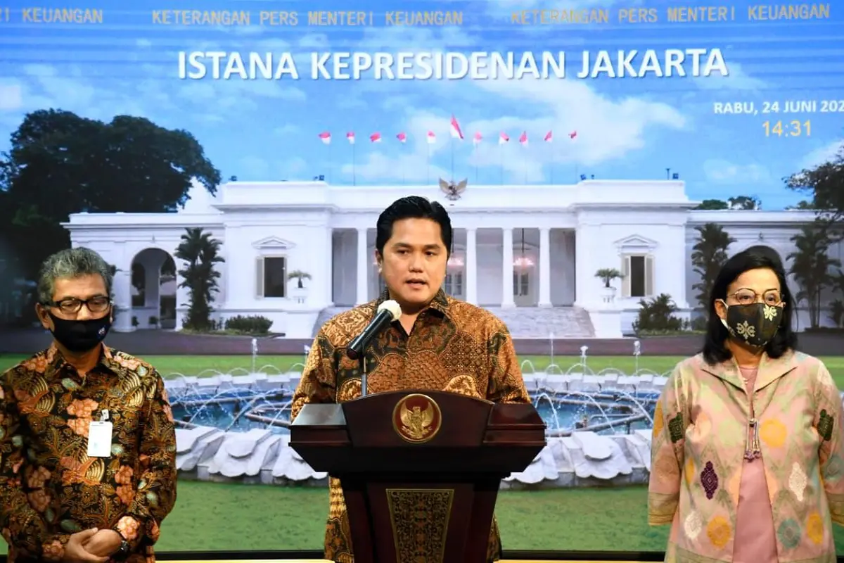 Menteri BUMN Erick Thohir menyambut baik kepercayaan yang diberikan pemerintah kepada bank Himbara. (Dok Kementerian BUMN)