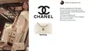 Saat menghadiri suatu acara, Prilly terlihat mengenakan tas bermerek Chanel. Tas warna putih ini berharga Rp 49 juta. (Foto: instagram.com/fashion_prillylatuconsina)