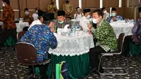 Ketua MPR RI Bambang Soesatyo saat menghadiri Milad ke-108 Persyarikatan Muhammadiyah, di Gedung Pusat Dakwah Muhammadiyah, Jakarta, Rabu (18/11/20).