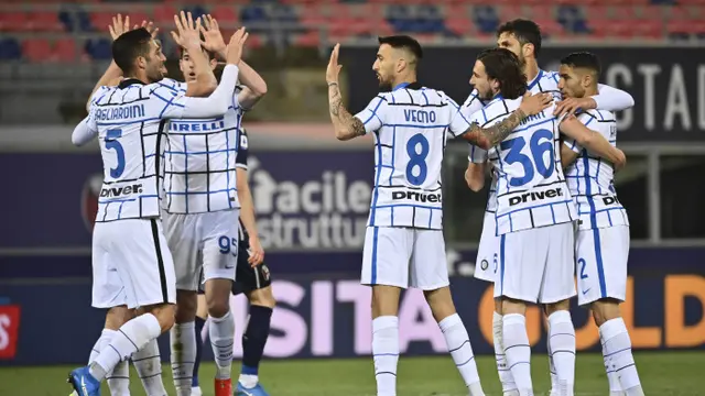 FOTO: Menang Tipis di Markas Bologna, Aroma Scudetto Inter Milan Kian Terasa