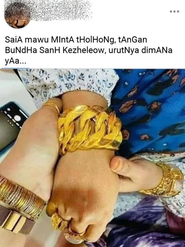 6 Status Facebook Emak-Emak Pamer Emas Ini Bikin Geleng-Geleng