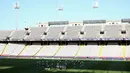 Suasana latihan PSG jelang laga leg kedua perempat final Liga Champions 2023/2024 melawan Barcelona di Estadi Olimpic Lluis Companys, Barcelona, Spanyol, Senin (15/04/2024). (AFP/Franck Fife)