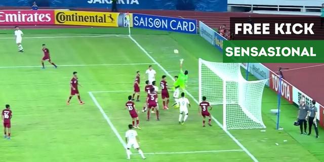 VIDEO: 3 Gol Free Kick Sensasional Timnas Indonesia U-19 ke Gawang Qatar