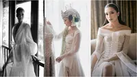 Model Bridal Robe Artis Indonesia. (sumber: Instagram/hiantjen/febbyrastanty/monicaivena)