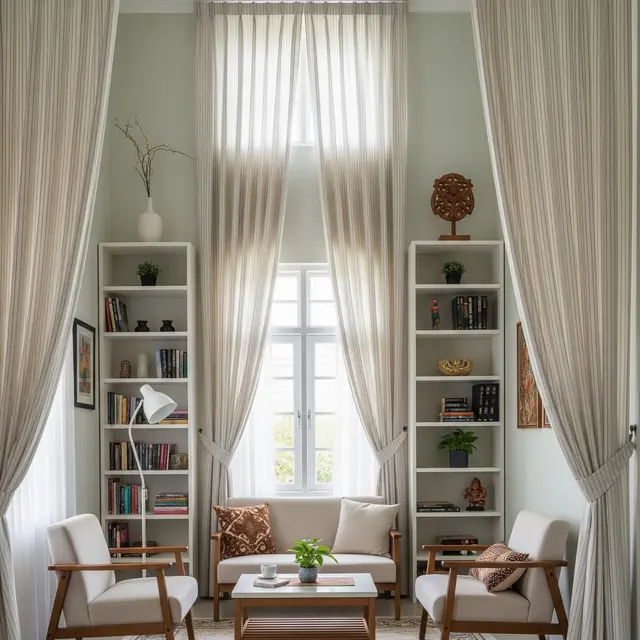 9 Model Ruang Tamu Sempit Ceiling Tinggi agar Terlihat Lapang