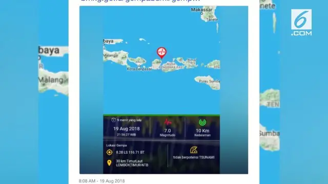 VIDEO: Gempa 7 SR Guncang Lombok