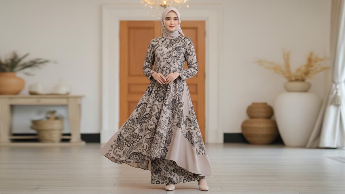 7 Tren Gamis Batik Hijabers Terbaru yang Minimalis namun Tetap Menutup Aurat, Anggun Dipakai Sehari-Hari