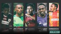Trivia - Osvaldo Haay, Ruben Sanadi, Terens Puhiri, Ricky Kayame, Friska Womsiwor (Bola.com/Adreanus Titus)