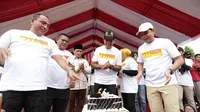 Cawagub Sumut Musa Rajekshah berulang tahun (Liputan6.com/ Reza Efendi)