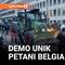 Polisi Belgia menggunakan meriam air untuk membubarkan aksi protes petani di Brussels, Kamis, yang menentang kesepakatan perdagangan bebas antara Uni Eropa dan negara-negara Amerika Selatan.