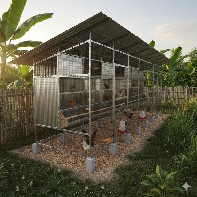 Desain kandang ayam (Foto: Gemini AI)