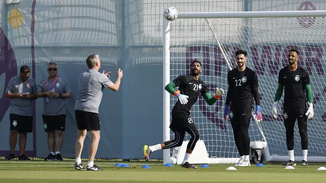 Intip Latihan Arab Saudi Jelang Hadapi Argentina di Piala Dunia 2022
