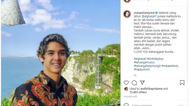 Maia Estianty ingin Al Ghazali segera menikah  diusianya yang sudah menginjak 24 tahun