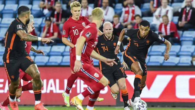 FOTO: Belanda Ditahan Imbang Norwegia di Kualifikasi Piala Dunia 2022