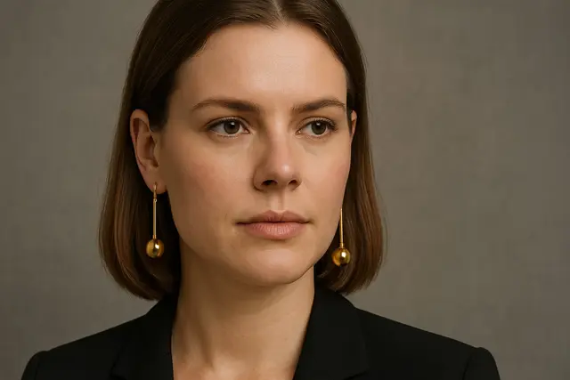2. Anting Drop dengan Ornamen Bulat atau Oval