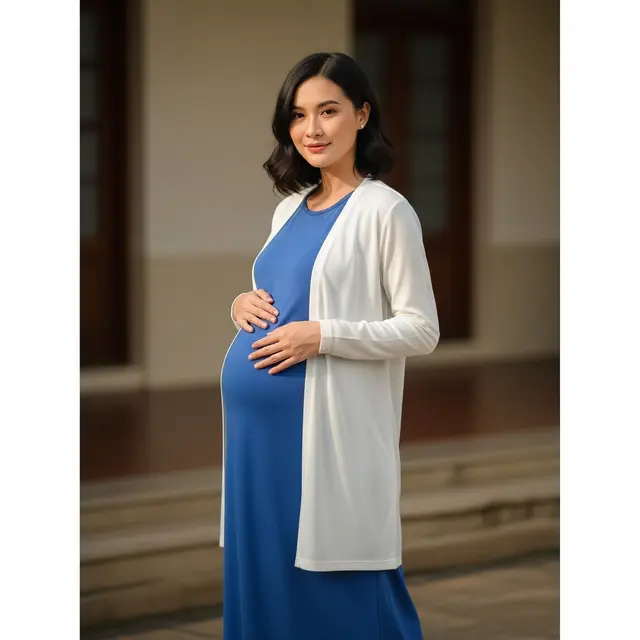 Inspirasi Outfit Ibu Hamil 5 Bulan. Foto: Gemini