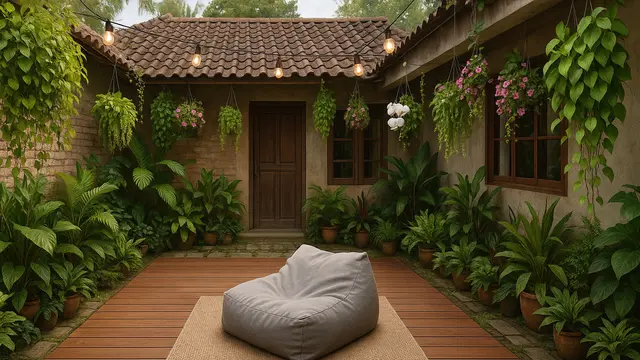 7 Model Taman Belakang Rumah Kampung Buat Santai Sehari-hari, Adem dan Bikin Betah