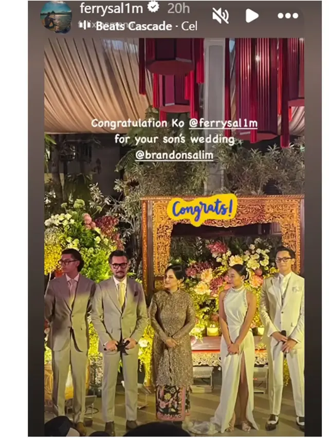 9 Potret Tamu Artis di Pernikahan Brandon Salim dan Dhika Himawan, Ada Sheila On 7