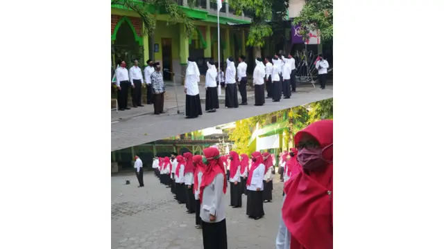 upacara bendera di sekolah
