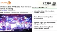 Produsen Ban MU Jadi Sponsor Persib, Fans Barca Lecehkan Ronaldo