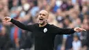 Sementara itu gol Manchester City yang bertekad menjadi juara musim ini berhasil membalas lewat gol Jack Grealish dan bunuh diri Vladimir Coufal. (AFP/Justin Tallis)