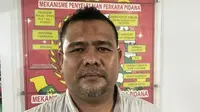 Terdakwa korupsi kredit usaha rakyat pada Bank Rakyat Indonesia yang ditangkap jaksa. (Liputan6.com/M Syukur)
