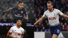 Harry Kane dan Pierre Emerick Aubameyang saling bersaing menjadi pemuncak daftar top scorer Premier League. Saat ini kedua pemain sudah mencatatkan 14 gol namun Harry Kane unggul dalam menciptakan assist. (Kolase Foto AFP)