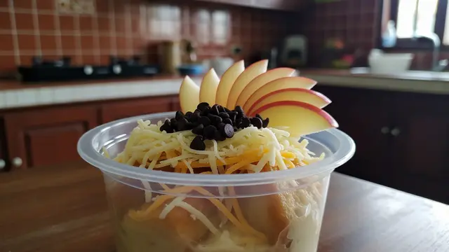 Puding Roti Apple Kukus (Setup Roti Tawar)