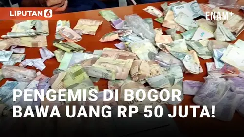 VIDEO: Viral! Pengemis di Bogor Bawa Uang Rp 50 Juta di Kantong Celana