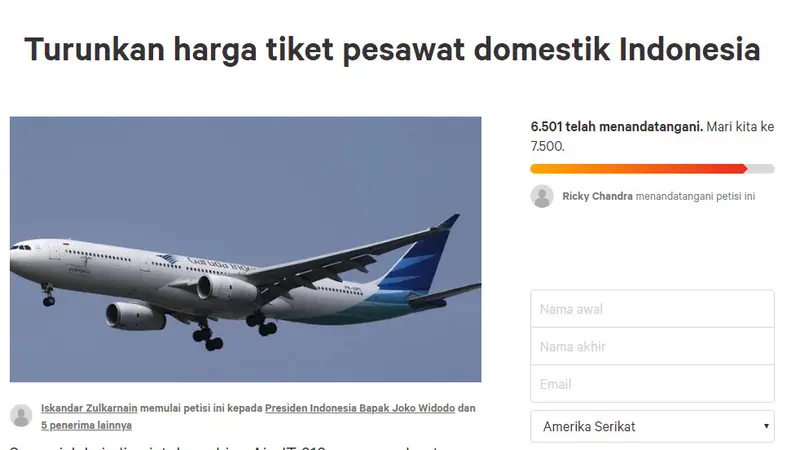 Harga Tiket Pesawat Domestik Naik Gila-Gilaan, Warganet Petisi Menhub