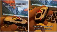 Miliki Impian Naik Mobil Polisi Jepang, Aksi Pria Ini Bikin Geleng Kepala (Sumber: TikTok/@droopingllama)