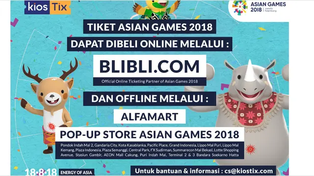Pembelian tiket Asian Games 2018 dialihkan ke Blibli.com