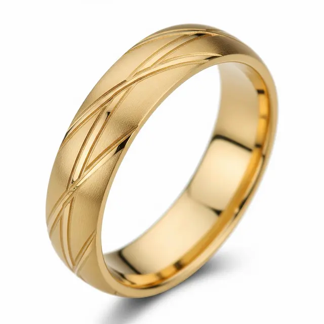 Model Cincin Emas Polos yang Tidak Mudah Turun Harga (AI)