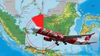 Ilustrasi Pesawat AirAsia hilang