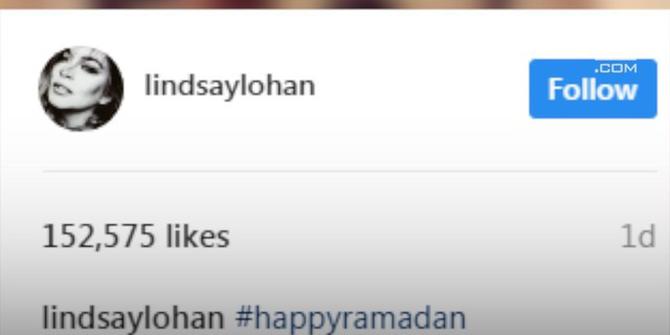 Ucapkan Selamat Ramadan, Lindsay Lohan Berpuasa?