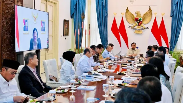 Rapat terbatas yang dipimpin Presiden Prabowo Subianto di Jakarta, Senin (7/9/2026). (Dok Kemenko Perekonomian)