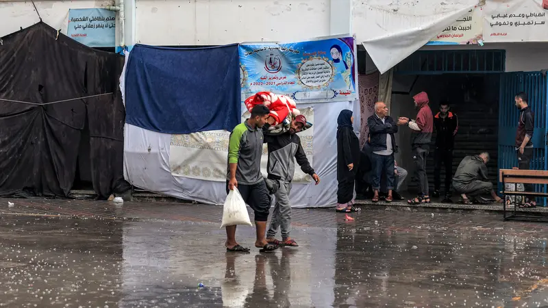 Perang Israel-Hamas: Hujan pertama di Gaza