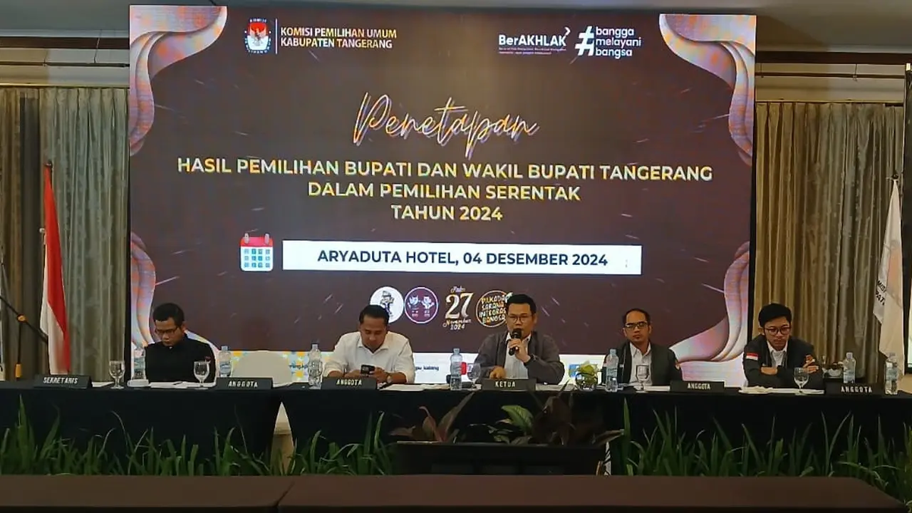 KPU Tetapkan Maesyal-Intan Raih 65,14 Persen Suara di Pilkada Kabupaten Tangerang