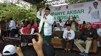 Cawapres nomor urut 01 Ma'ruf Amin dalam kampanye akbar di Depok, Jawa Barat. (Liputan6.com/ Ady Anugrahadi)