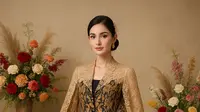 8 Rekomendasi Model Batik Kombinasi Brokat Detail Cape Lengan Pendek yang Elegan dan Modern