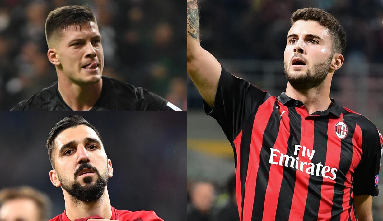 Satu gol ke gawang Dudelange saat membawa AC Milan berpesta gol membuat Patrick Cutrone mulai meramaikan persaingan menjadi top scorer Liga Europa 2018/2019. (Kolase Foto AFP)