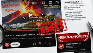 Beredar Video Hoaks Erupsi Gunung Semeru