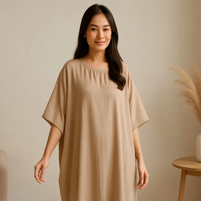 Model Gamis Kaftan Daily Look/Ilustrasi gambari oleh AI