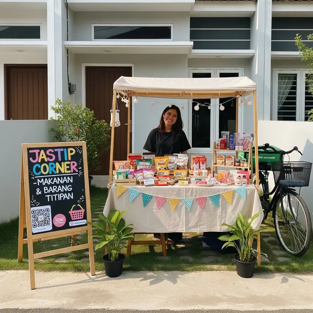 Usaha Depan Rumah Type 36 Modal Kecil (Image by Gemini AI)